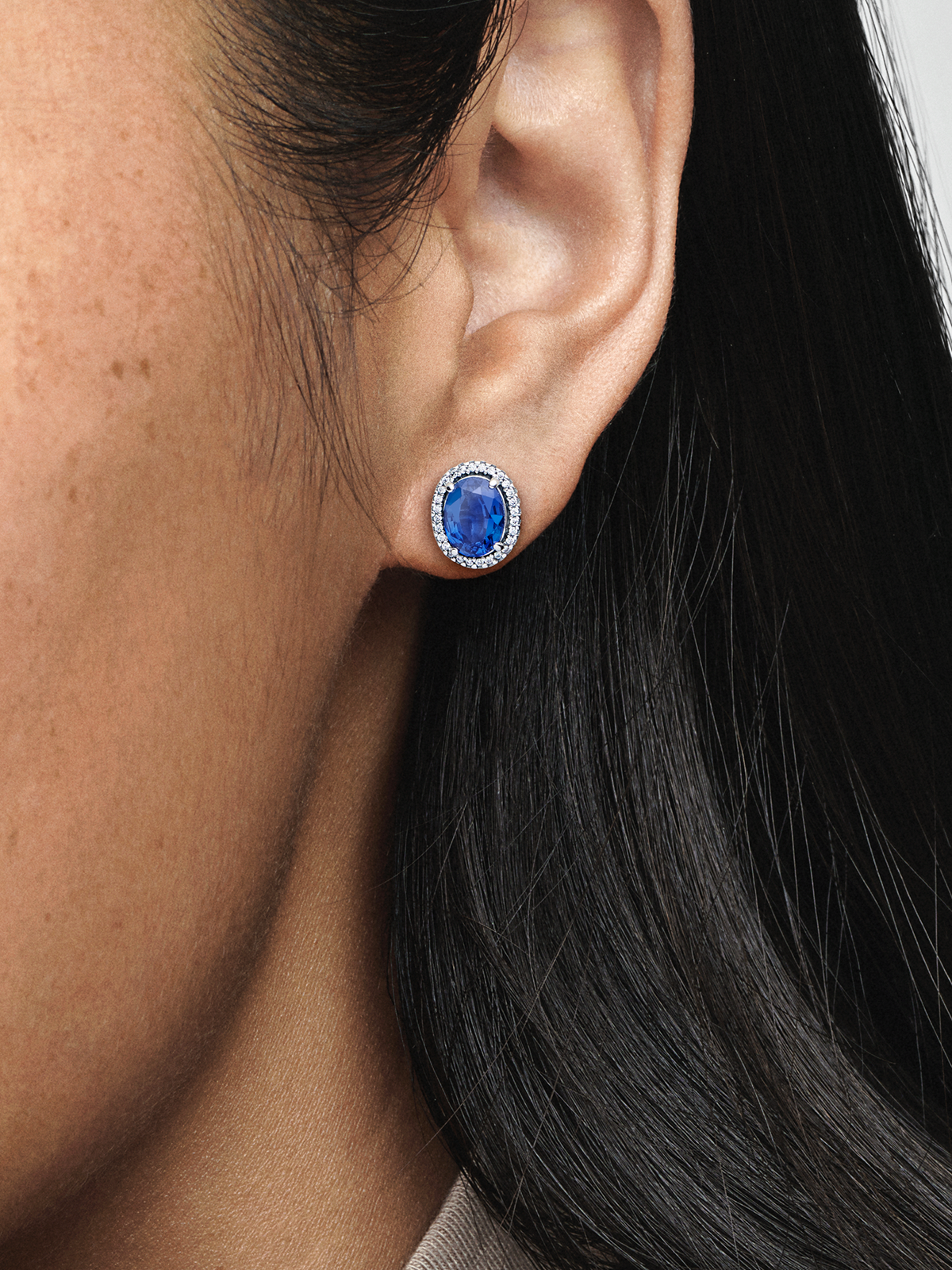 FINAL SALE - Sparkling Statement Halo Stud Earrings - Sterling silver