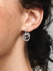 Family Always Encircled Hoop Earrings - Sterling silver