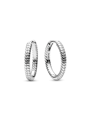 Pandora Moments Small Charm Hoop Earrings - Sterling silver