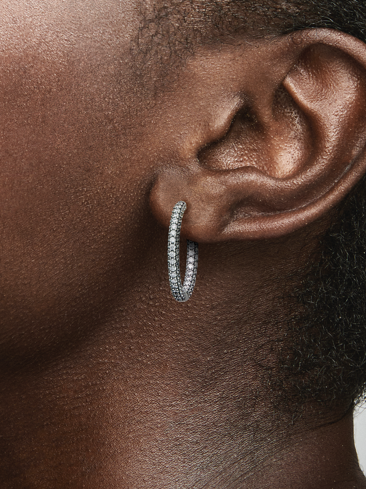 FINAL SALE - Pandora Timeless Pavé Single-row Hoop Earrings - Sterling silver