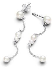 FINAL SALE - Treated Freshwater Cultured Pearl Drop Earrings - Sterling silver