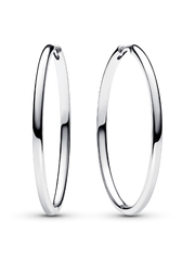 Pandora Moments 40 mm Charm Hoop Earrings - Sterling silver