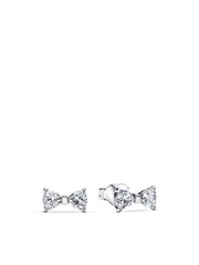 Sparkling Bow Double Row Ring Set
