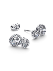 Embracing Halo Stud Earrings - Sterling silver