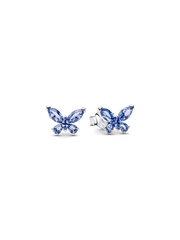 Winter Blue Butterfly Necklace and Earring Set