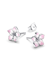 Cherry Blossom Stud Earrings - Sterling silver