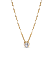 Pandora Era Bezel 14k Gold Lab-grown Diamond Pendant Necklace - 0.25 ct TW, 14k gold