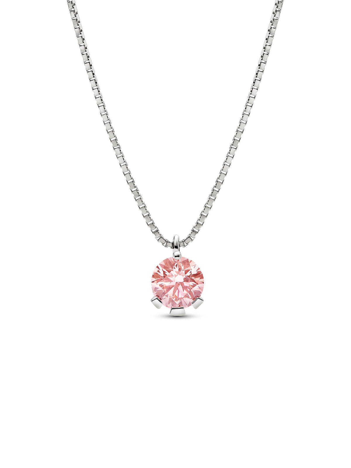 FINAL SALE - Pandora Nova 14k White Gold Lab-grown Pink Diamond Pendant Necklace - 1.00 ct TW, 14k white gold