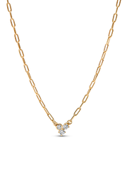 Lab-Grown Diamond Cluster Paperclip Necklace & Bracelet Set