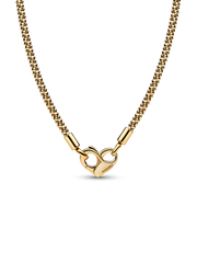 Studded Chain Necklace - 14k gold plating