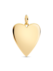 Engravable Oversized Heart Tag Pendant Necklace