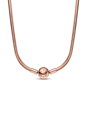 Pandora Moments Snake Chain Necklace - 14k rose gold plating