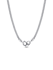 Pandora Moments Studded Chain Necklace and Heart Dangle Set