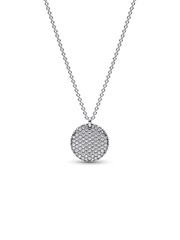 Pavé Round Necklace and Hoop Earrings Set