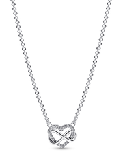 Sparkling Infinity Heart Necklace Set