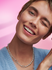 Pandora ME Metal Bead & Link Chain Necklace - Sterling silver