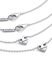 FINAL SALE - Forever & Always Splittable Heart Collier Necklaces - Sterling silver
