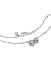Embracing Halo Necklace - Sterling silver