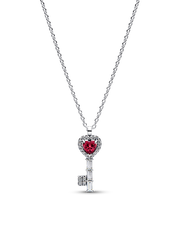 Elevated Heart Key Necklace & Earrings Set