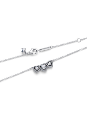 Halo Heart Trilogy Collier Necklace - Sterling silver
