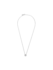 Square Sparkle Halo Necklace - Sterling silver