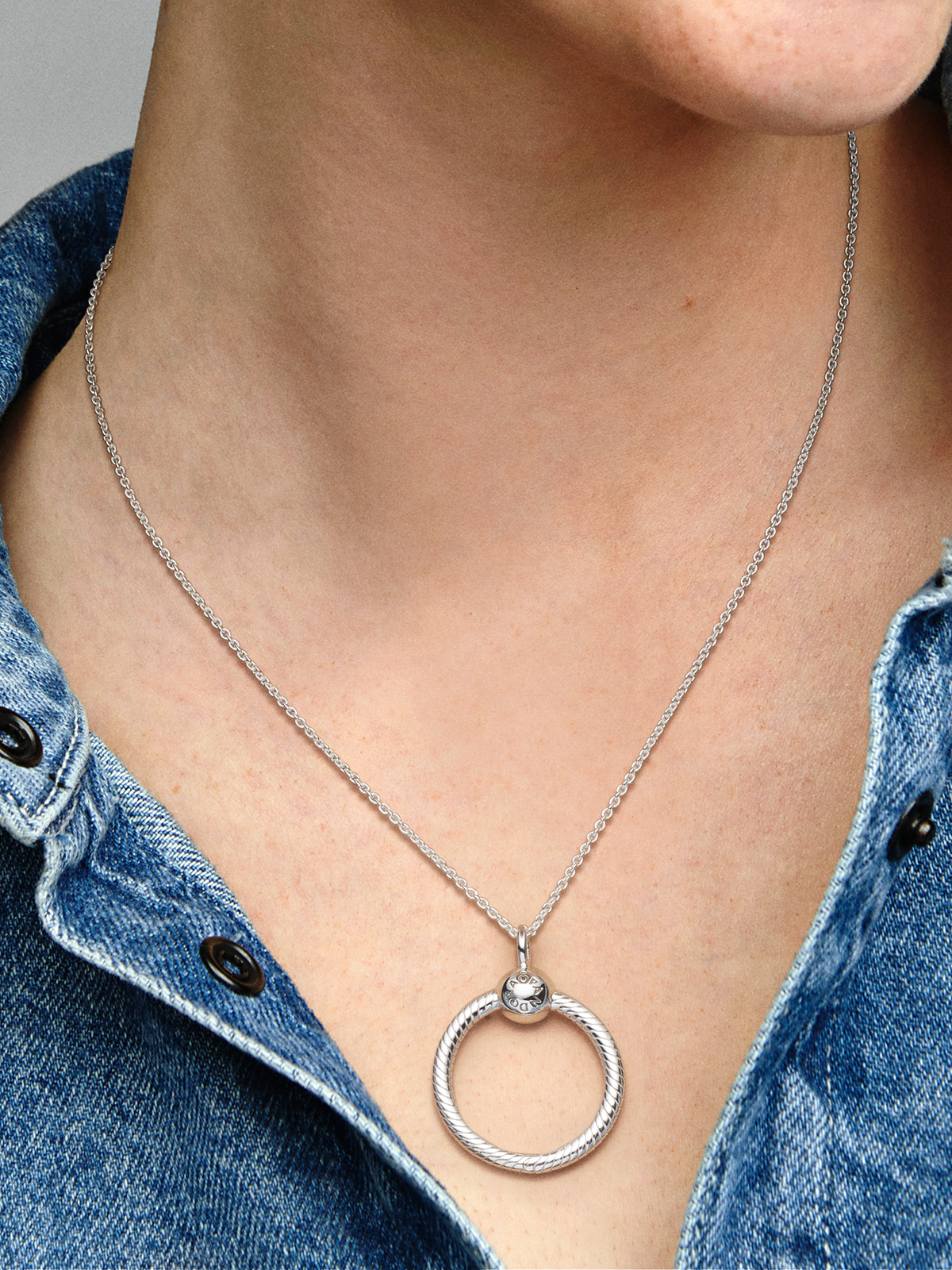 Pandora Moments Small O Pendant - Sterling silver