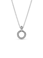 Double Circle Pendant & Necklace - Sterling silver