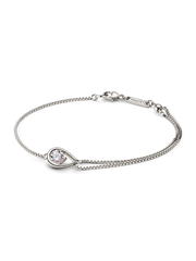FINAL SALE - Pandora Infinite 14k White Gold Lab-grown Diamond Double Chain Bracelet - 0.50 ct TW, 14k white gold