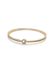 Pandora Infinite Lab-grown Diamond Pavé Double Row Bangle - 0.45 ct TW, 14k gold