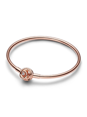 FINAL SALE - Pandora Moments Encircled Clasp Bangle - 14k rose gold plating