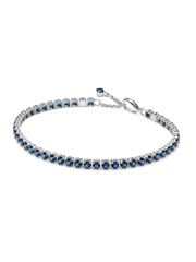Sparkling Blue Tennis Bracelet - Sterling silver
