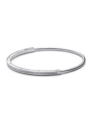 Pandora Signature I-D Pavé Bangle - Sterling silver