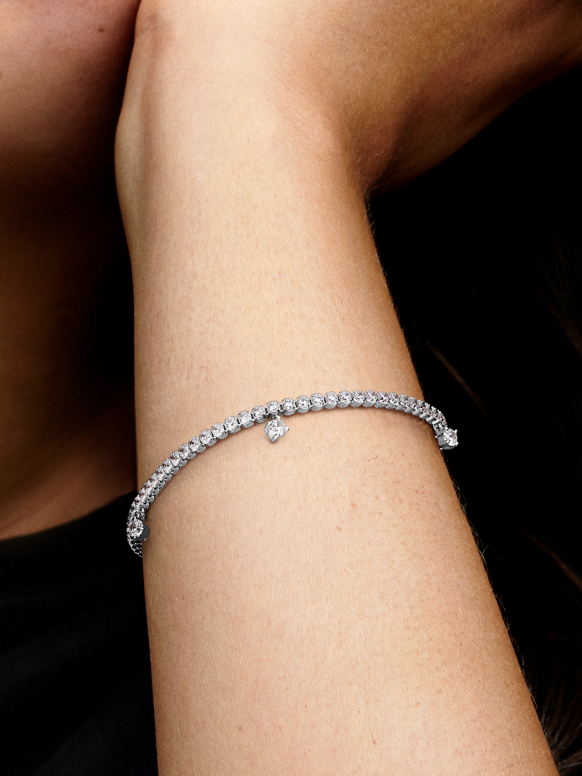 FINAL SALE - Sparkling Drops Tennis Bracelet - Sterling silver