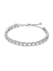 Triple Stone Heart Bracelet - Sterling silver
