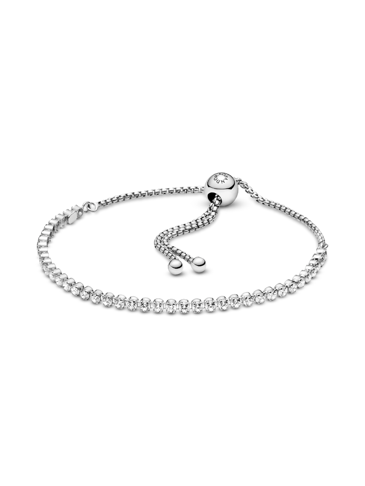 Sparkling Slider Tennis Bracelet - Sterling silver