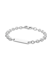 His & Hers Engravable Silver Bracelet Set
