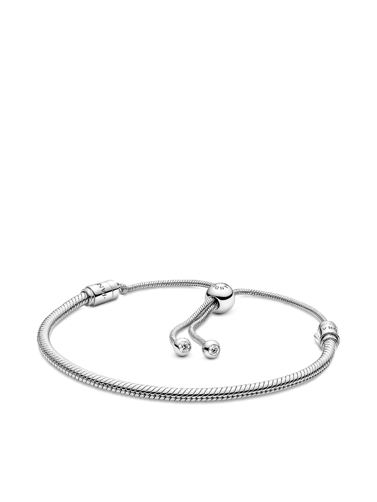 Snake Chain Slider Bracelet - Sterling silver