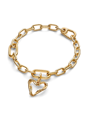 Wire Heart Dangle Charm - 14k gold plating