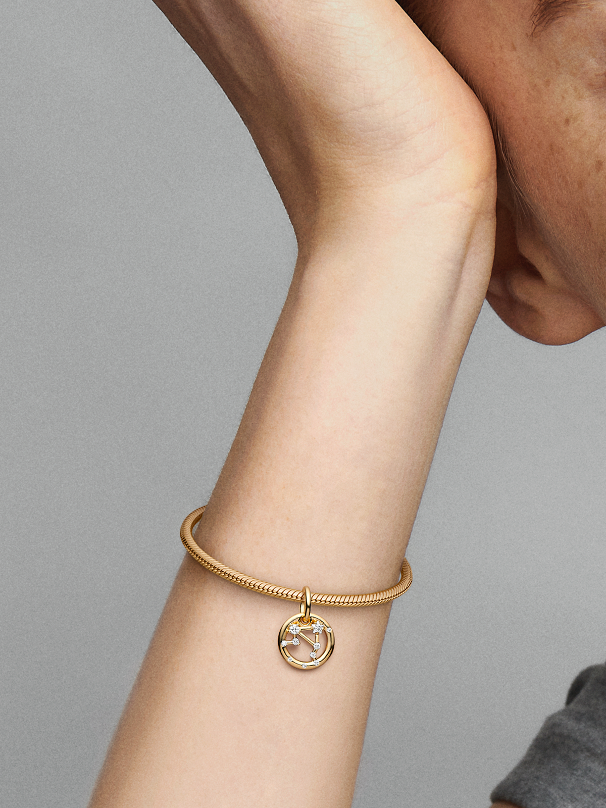 Libra Zodiac Dangle Charm - 14k gold plating