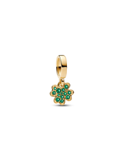 Four-leaf Clover Dangle Charm - 14k gold plating