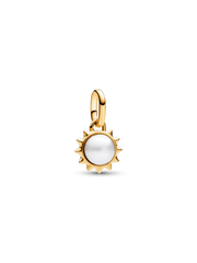 Pandora ME Treated Freshwater Cultured Pearl Sun Mini Dangle Charm - 14k gold plating