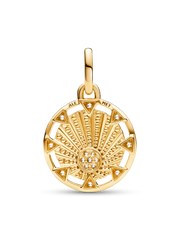 FINAL SALE - Pandora ME Power of the Light Sun Medallion Charm - 14k gold plating