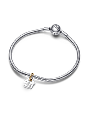 FINAL SALE - Two-tone Grandma's House Dangle Charm - Sterling silver, 14k gold plating
