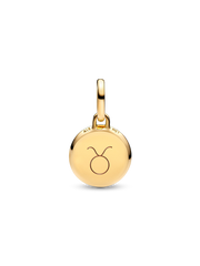 Green Engravable Mini Medallion Charm - 14k gold plating