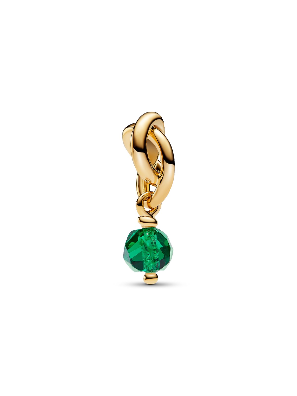 May Faceted Eternity Circle Dangle Charm - 14k gold plating