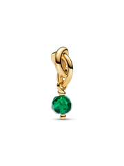 May Faceted Eternity Circle Dangle Charm - 14k gold plating