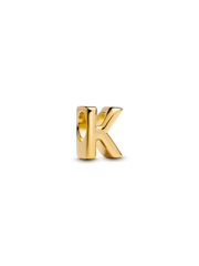 Letter K Alphabet Charm - 14k gold plating