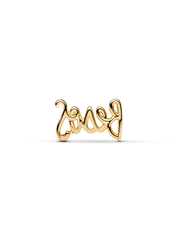 Besos Script Charm - 14k gold plating