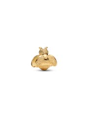 Textured Bee Mini Charm - 14k gold plating