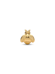 Textured Bee Mini Charm - 14k gold plating